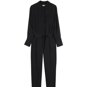 Equipment Femme Black Silk Jumpsuit - Size 4